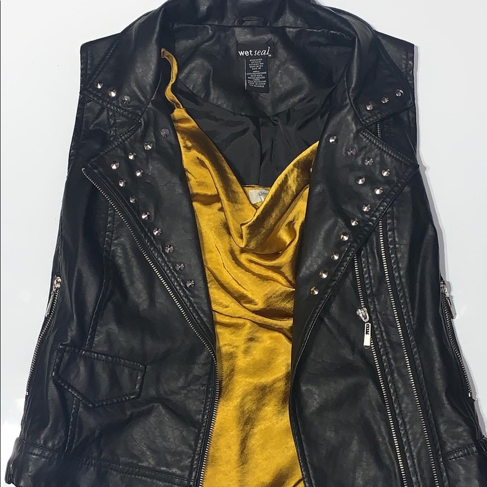 Wet Seal Faux Leather Vest
